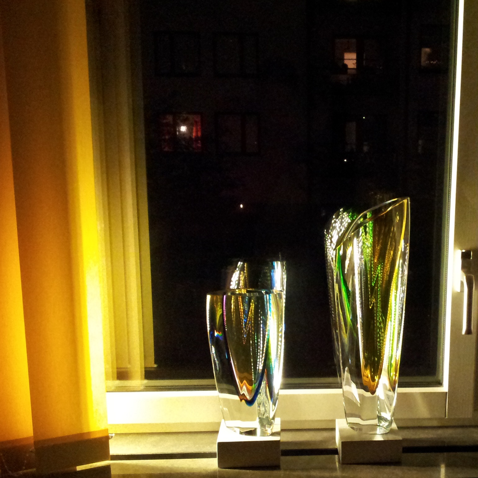 Saraband Vase Green/Amber - 11