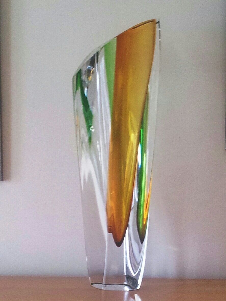 Saraband Vase Green/Amber - 5