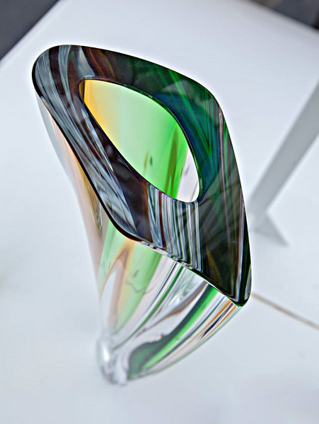 Saraband Vase Green/Amber - 10