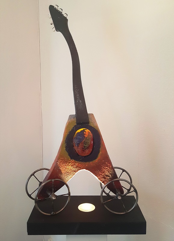 Guitar Flying V Orange  - Unique