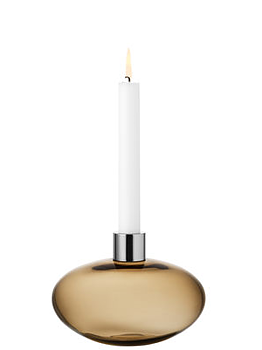 Pluto Candle Holder Golden Brown