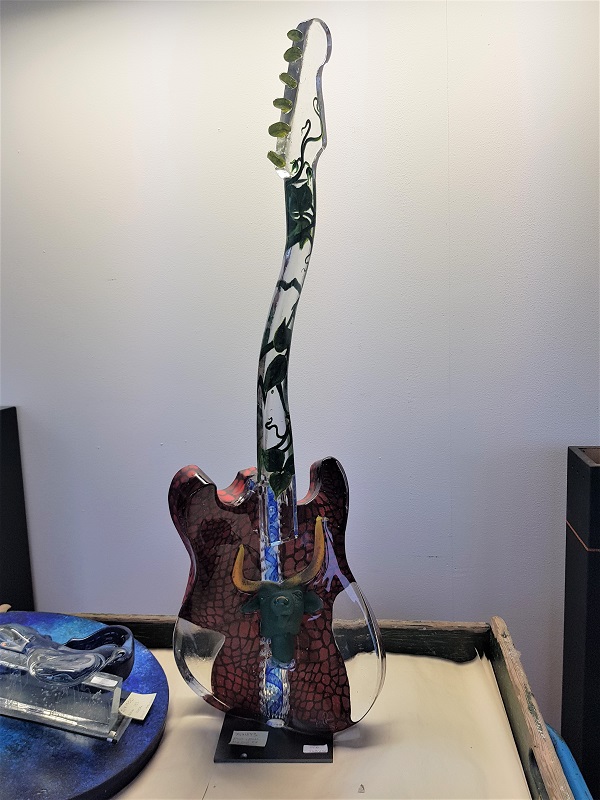 Guitar with Bull Red Unique  - 3