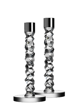 Carat Candlestick Clear Platinum 2-pack