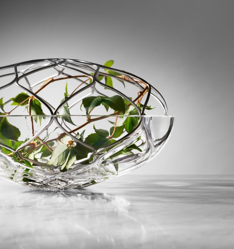 Bloom Vas Låg Klarglas Metall - 7