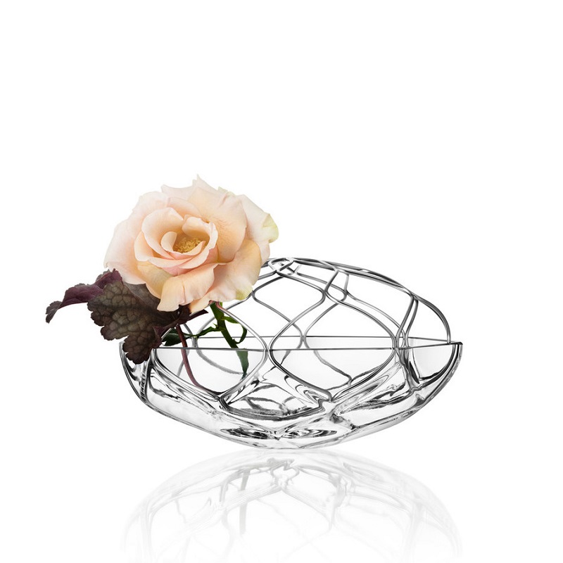 Bloom Vas Låg Klarglas Metall - 2