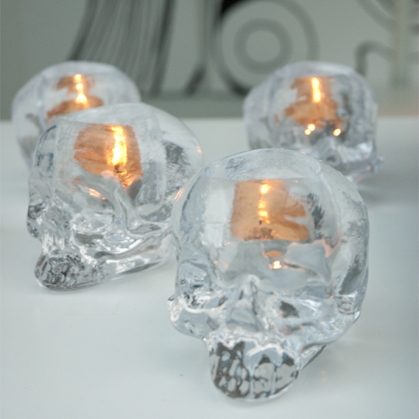 Still Life Votive Clear Skull - 3