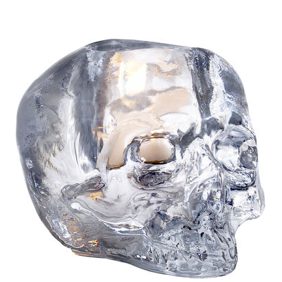Still Life Votive Clear Skull