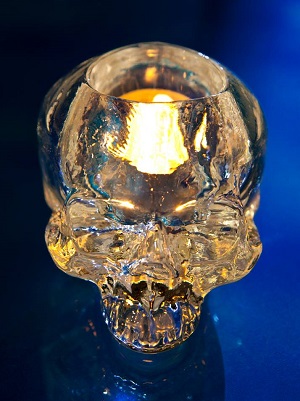 Still Life Votive Clear Skull - 4