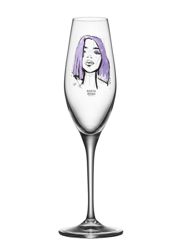 All about you - Forever mine - Champagne Glass Lavendel 2-pack - 2