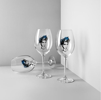 All about you - Miss Him - Vinglas Blå 2-pack
