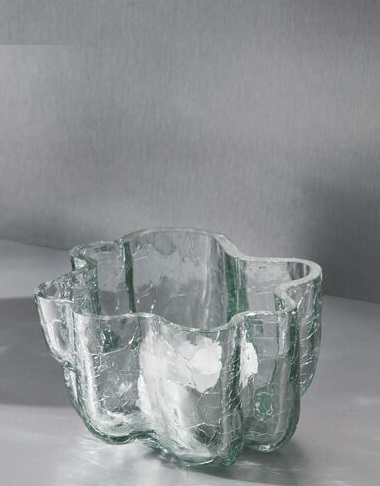 Crackle Ljuslykta Blå 