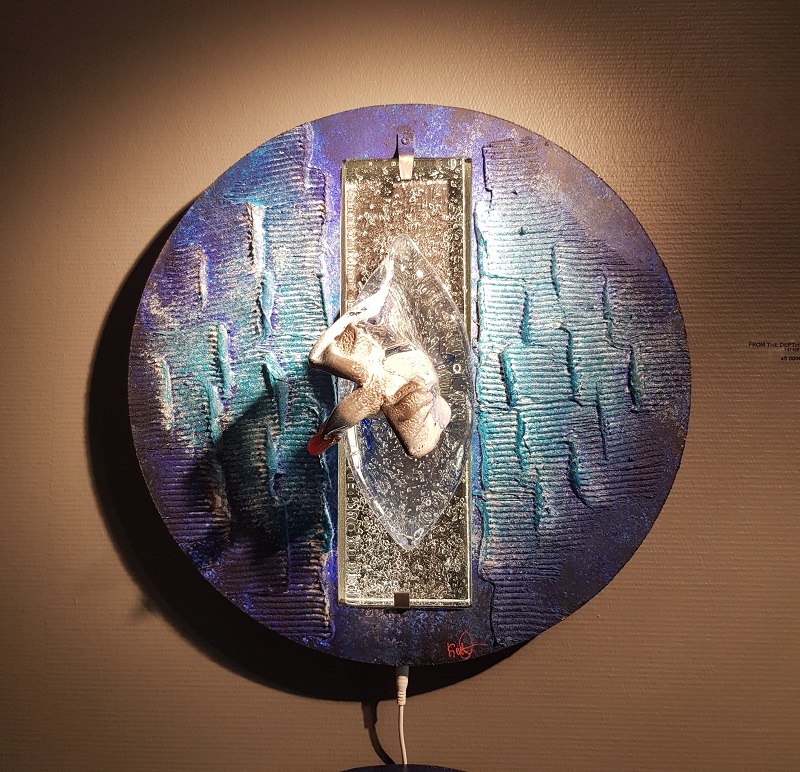 Tavla Fågel Hav Blå From the depths of the sea - Kosta Boda