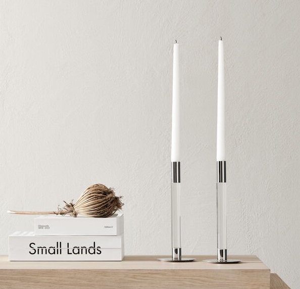 Lumiere Candlestick Silver 2-pack - 6