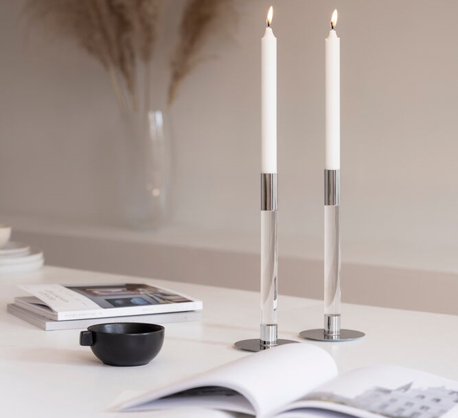 Lumiere Candlestick Silver 2-pack - 3