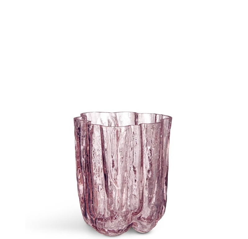 Crackle Vas Rosa Mini