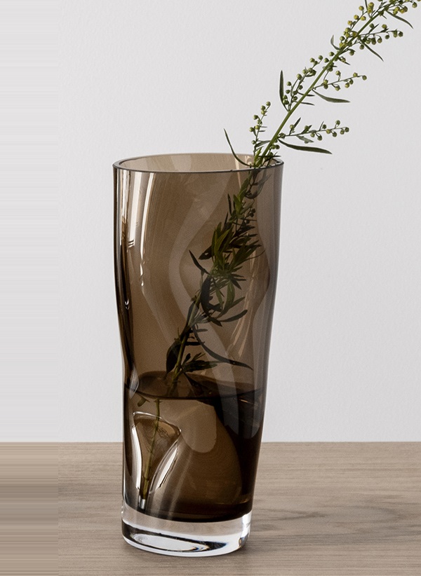 Squeeze Vase Small Brown