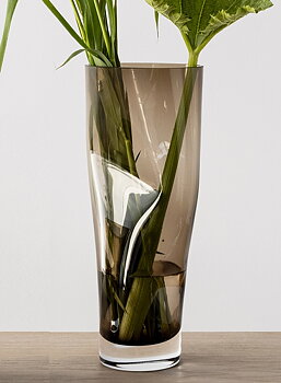 Squeeze Vase Large Brown