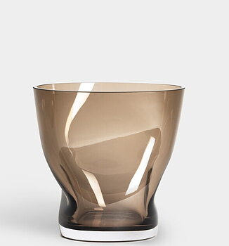 Squeeze Tulip Vase Brown