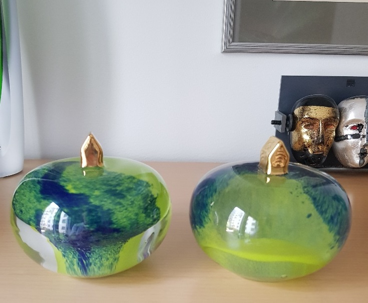 Earth Sculpture Home Blue Green  - 7