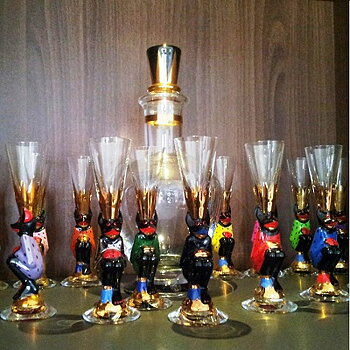 Nobel Devil Glass 6-pack + Decanter