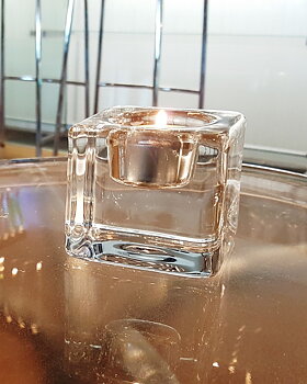 Ice Cube Votive Clear