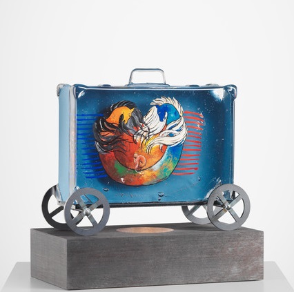 Suitcase Blue Grey - Kosta Boda
