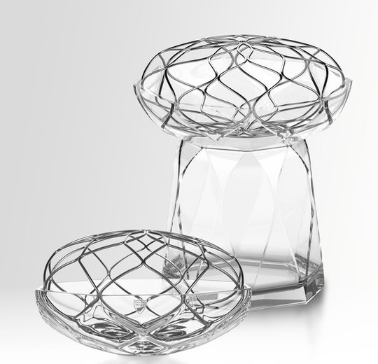 Bloom Vase High Clear glass Metall - 4