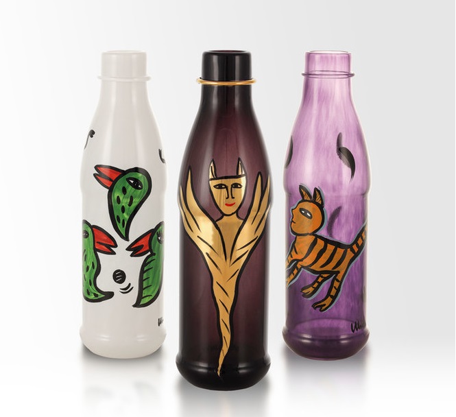 PET-Flaska Aubergine Guld - 2