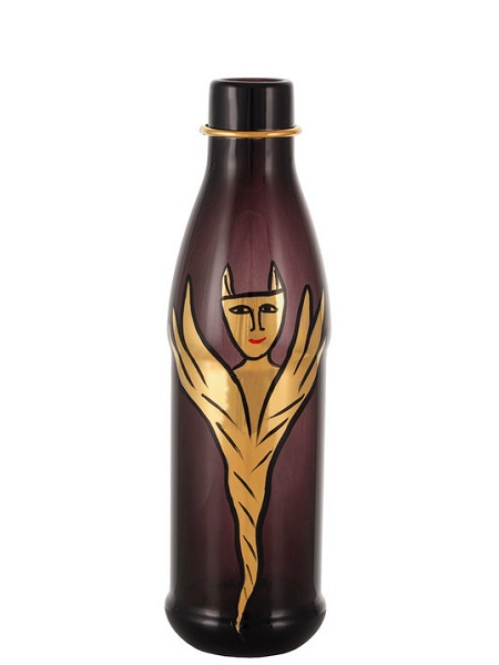 PET-Flaska Aubergine Guld