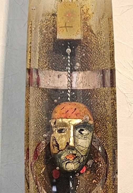 Båt Stor Brun Tavla Unik - 3