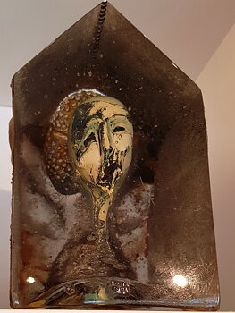Sculpture Face Scream Halloween Unique