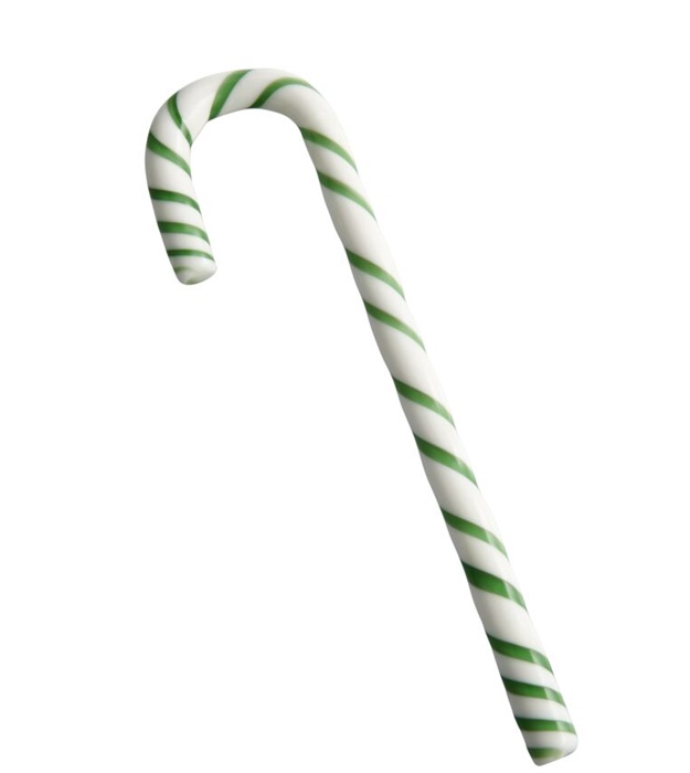 Polka Cane Green White