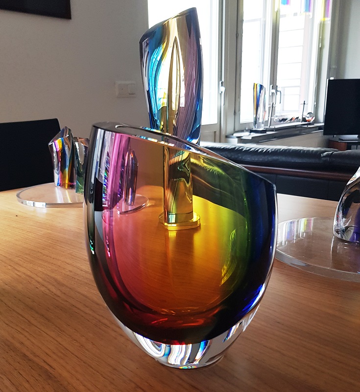 Rainbow Skål Röd Gul Blå - Kosta Boda Limiterat - 6