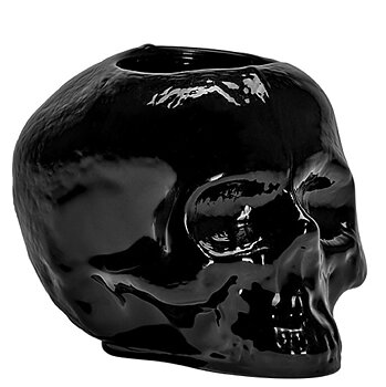 Still Life Votive Black  Skull