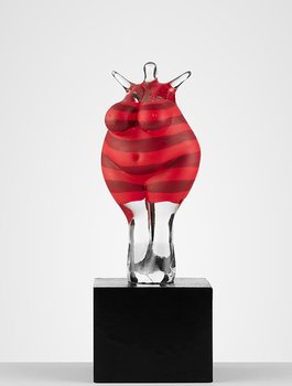 Bath Woman Red  Wood Base Limited