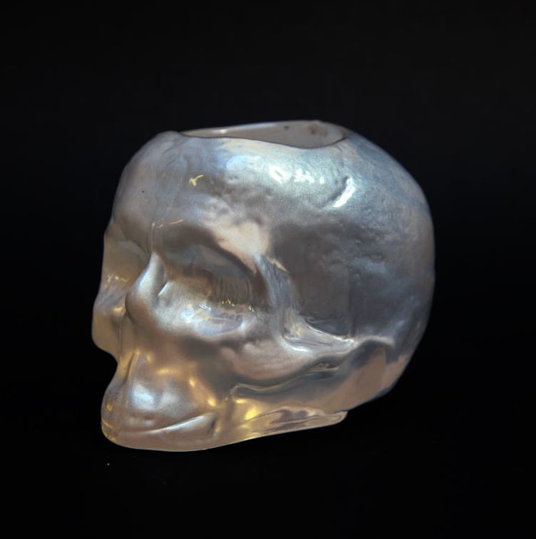 Still Life Votive Silver Skull - 2