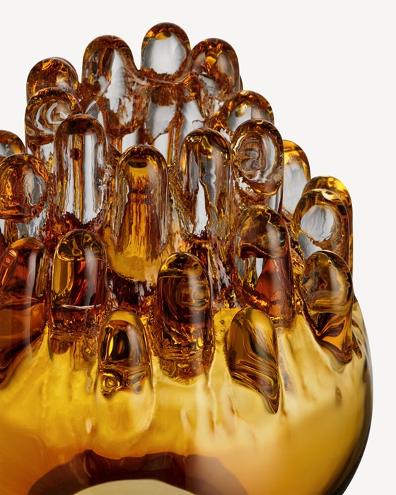 Polar Candleholder Mediium Amber - 4