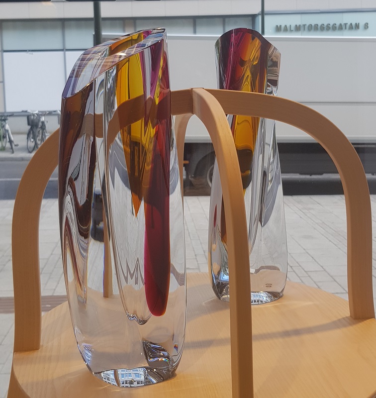 Saraband Vas Skulptur Röd Bärnsten - 10