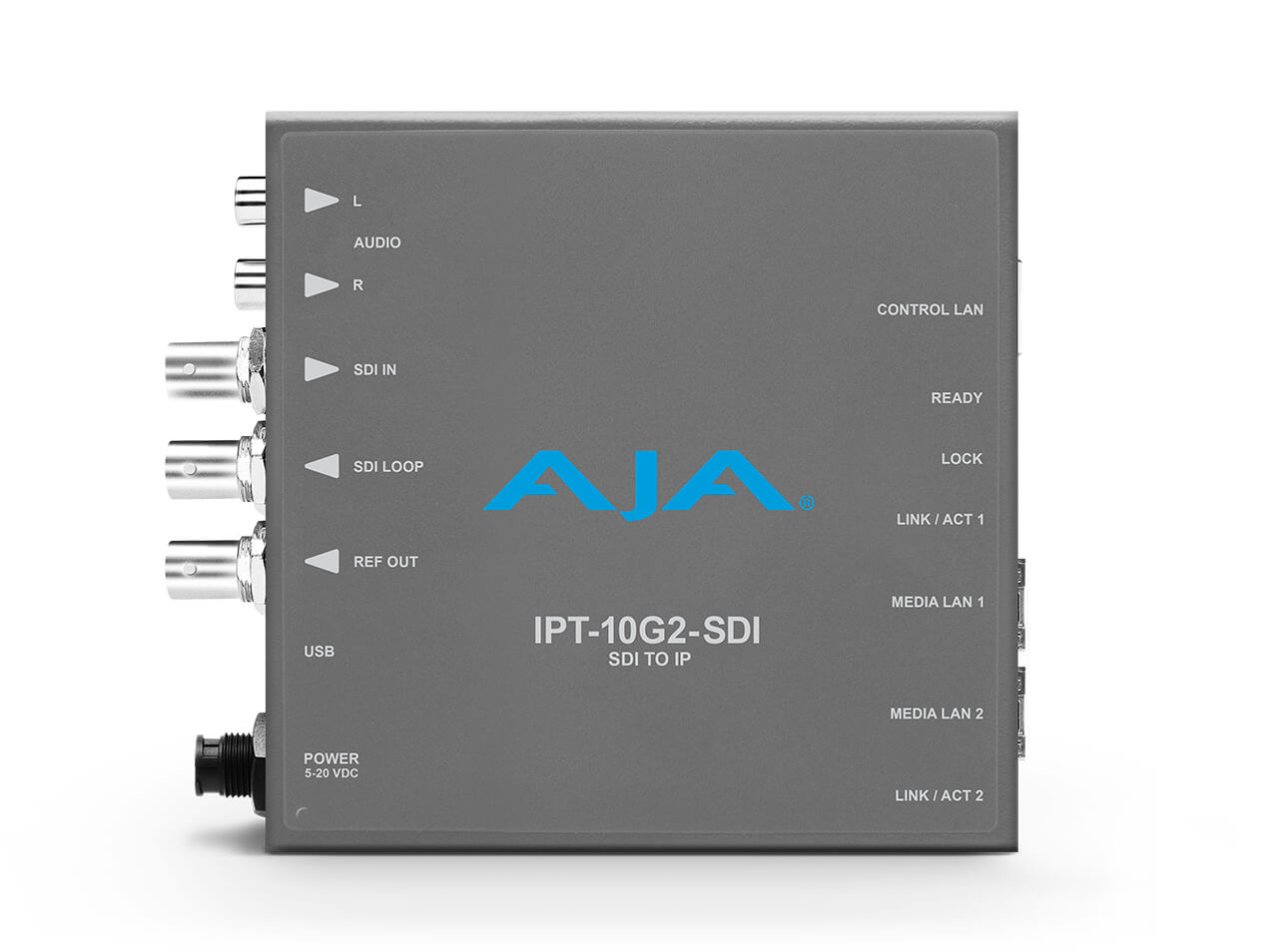 AJA IPT-10G2-SDI: 3G-SDI to SMPTE ST 2110 Video/Audio IP Encoder