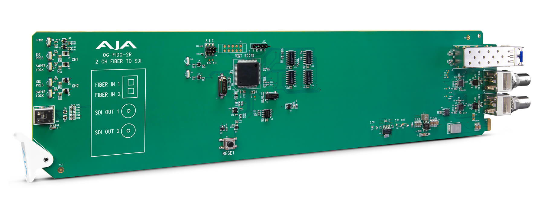 AJA OG-FIDO-2R: 2-ch Single Mode LC to 3G-SDI Receiver