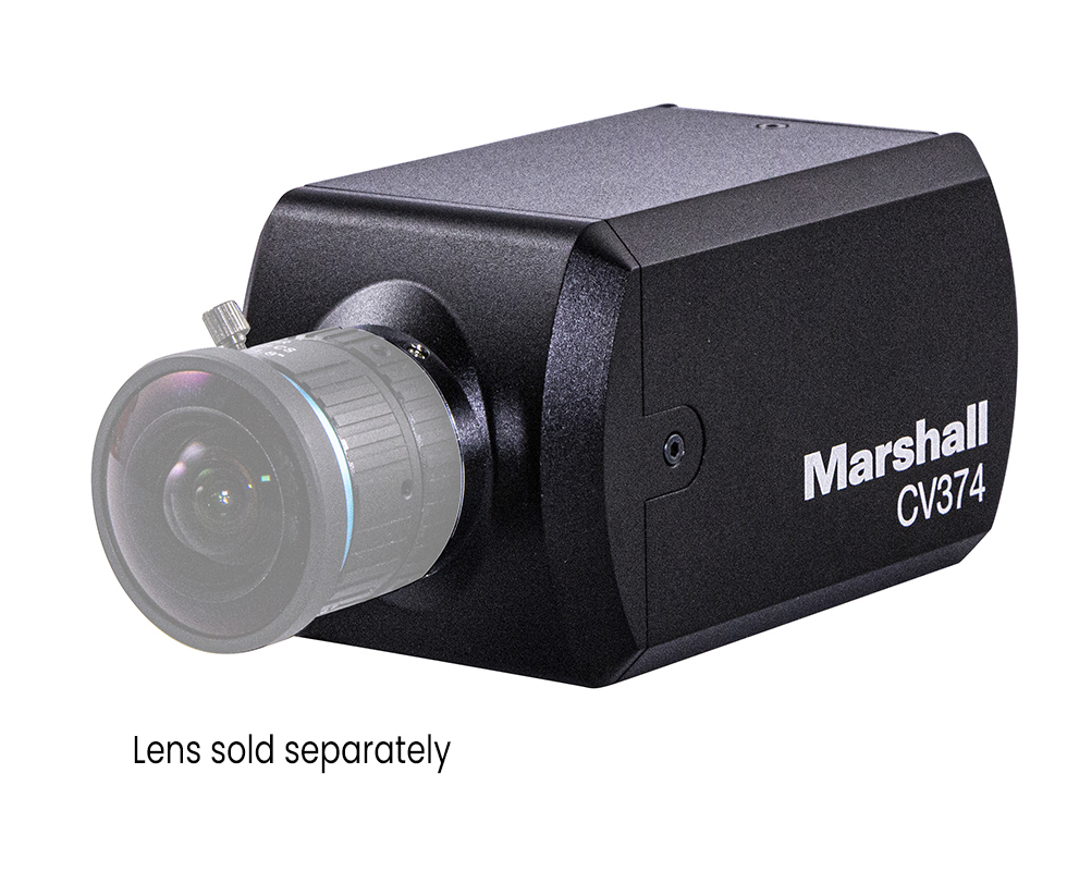 Marshall CV374 Compact NDI 4K UHD Broadcast Camera with CS Lens Mount - NDI│HX3, IP & HDMI Outputs - 2