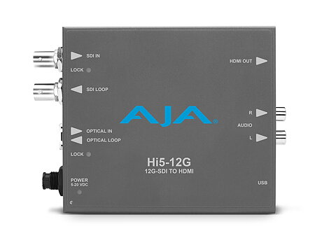 AJA Hi5-12G-TR: 12G-SDI to HDMI 2.0 Converters with Fiber Transceiver