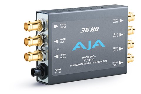 AJA 3GDA: 1x6 3G/HD/SD Reclocking Distribution Amplifier