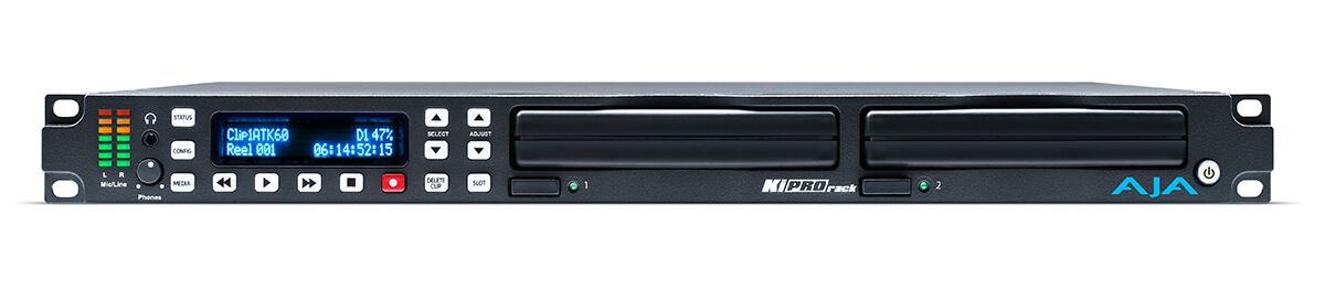 AJA Ki Pro Rack: 1RU HD Recorder - 2