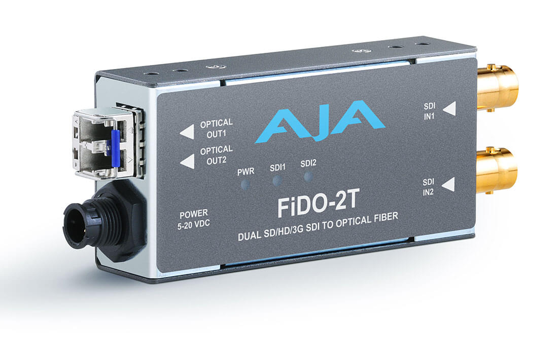 AJA FiDO-2T: 2 ch 3G-SDI to LC Fiber Transmitter