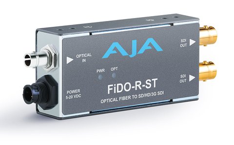 AJA FiDO-R-ST: 1 ch ST Fiber to 3G-SDI Receiver