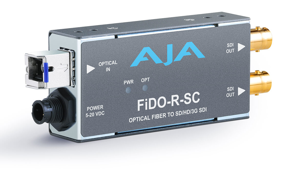 AJA FiDO-R-SC: 1 ch SC Fiber to 3G-SDI Receiver