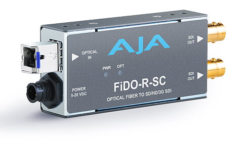 AJA FiDO-R-SC:  1 ch SC Fiber to 3G-SDI Receiver