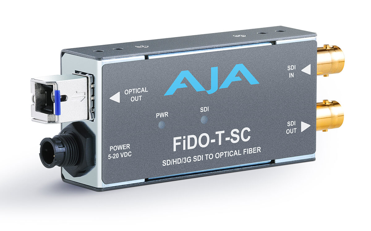 AJA FiDO-T-SC: 1 ch 3G-SDI to SC Fiber Transmitter