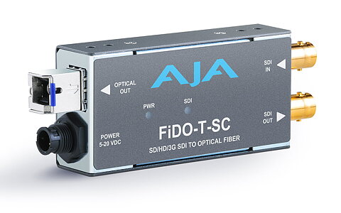 AJA FiDO-T-SC: 1 ch 3G-SDI to SC Fiber Transmitter